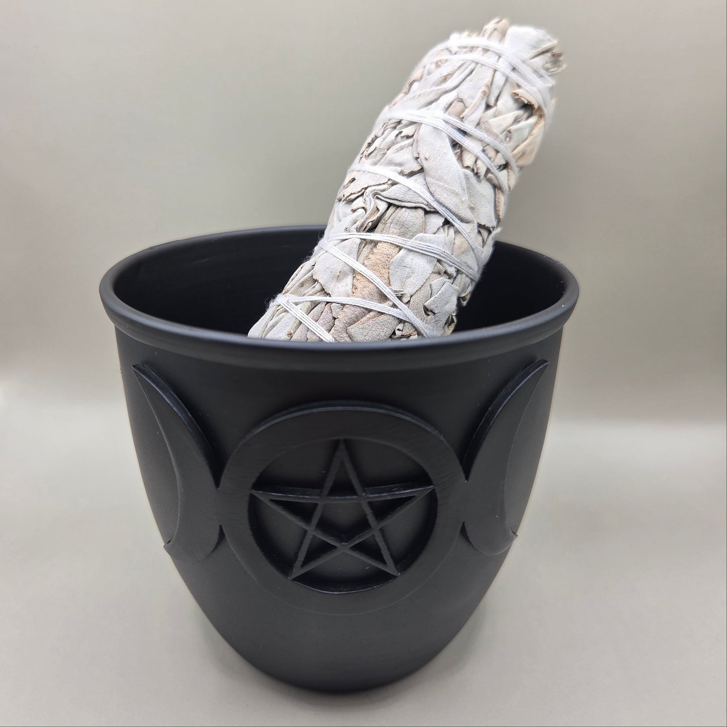 Triple Moon Smudge Pot
