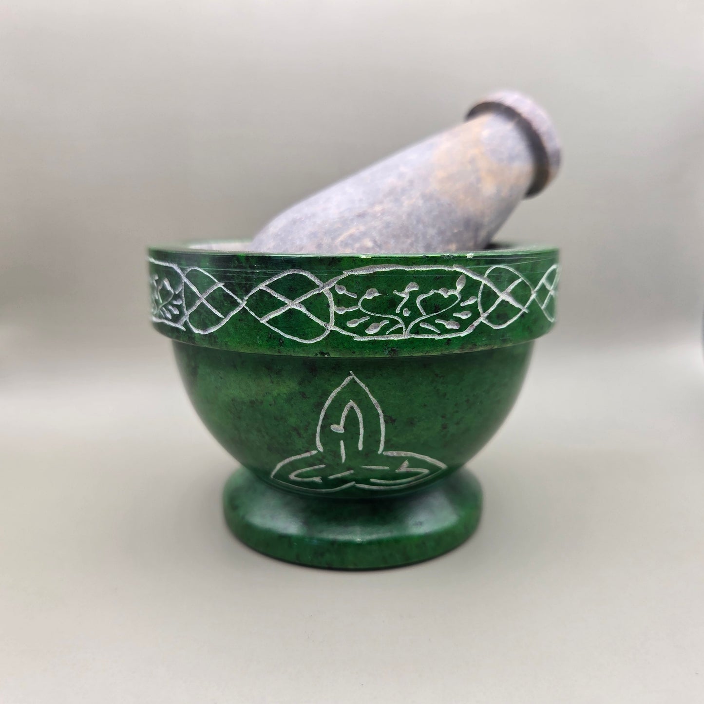 Mortar & Pestle - Green Soapstone