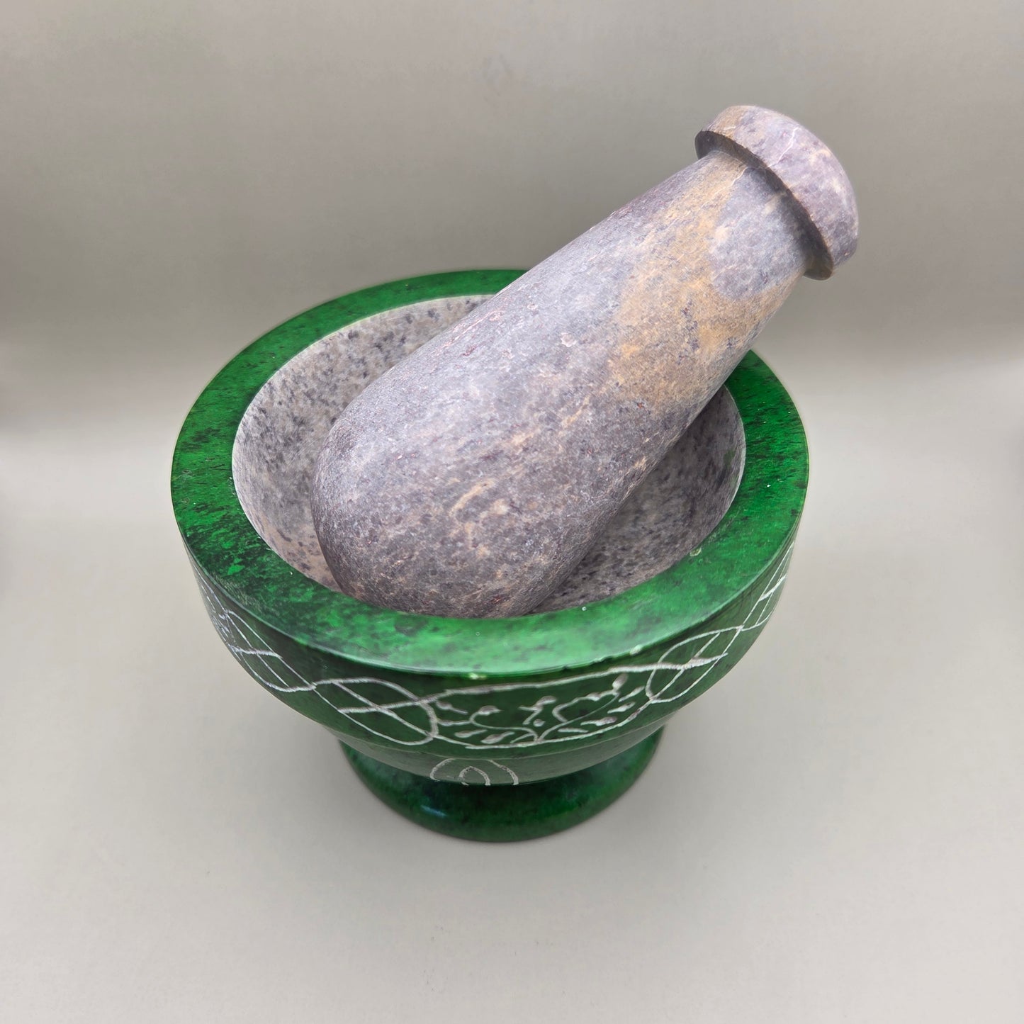Mortar & Pestle - Green Soapstone