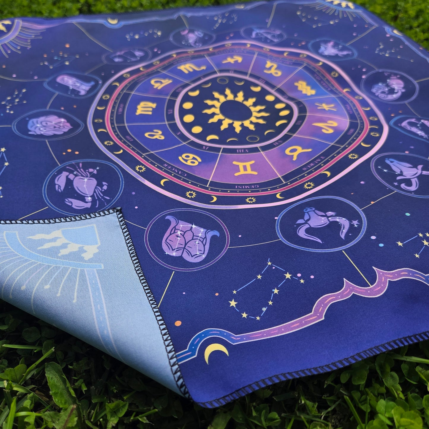 Purple Astrological Altar Cloth