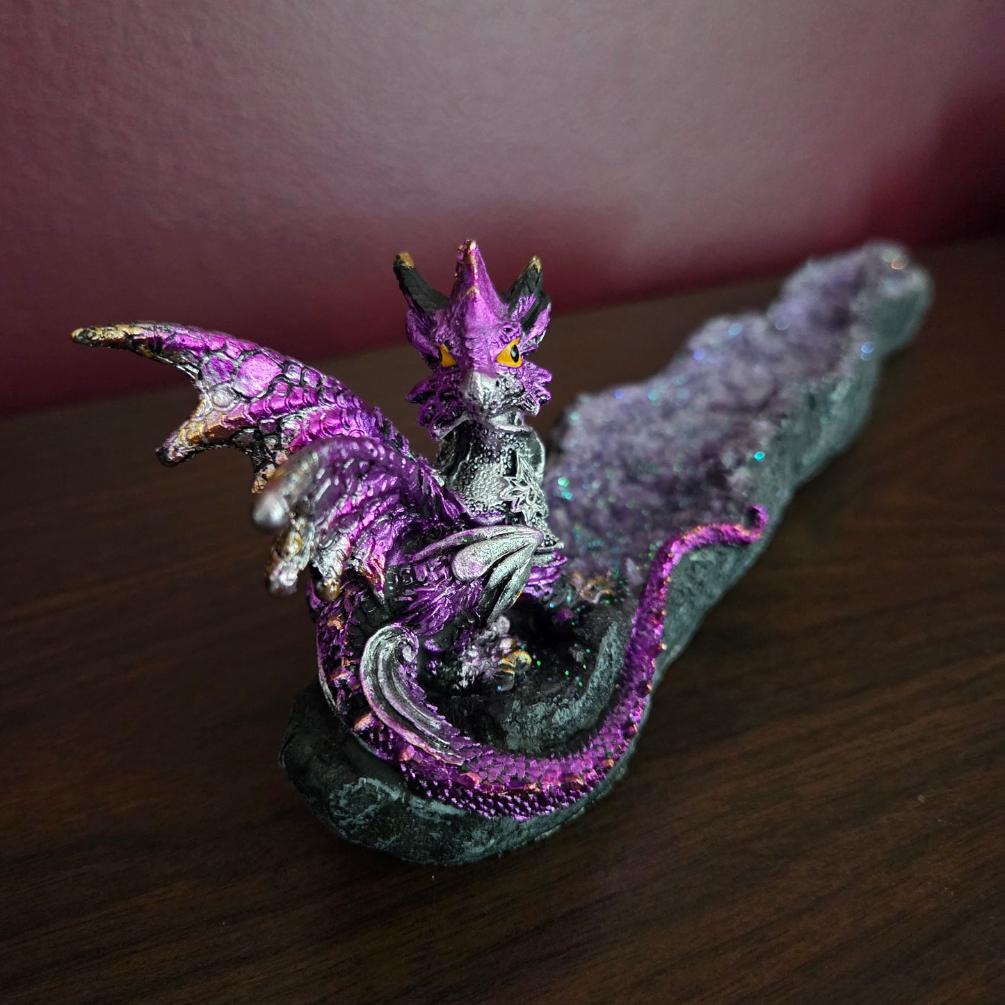 Amethyst Dragon Incense Holder