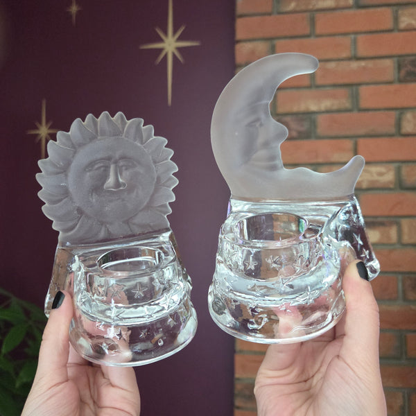 Vintage Celestial Candle Holder Set